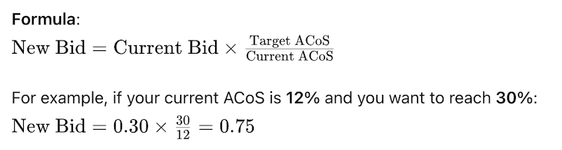 bidding formula